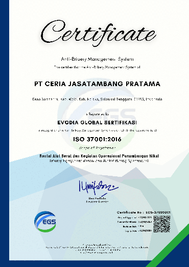 ISO 37001:2016 Certificate