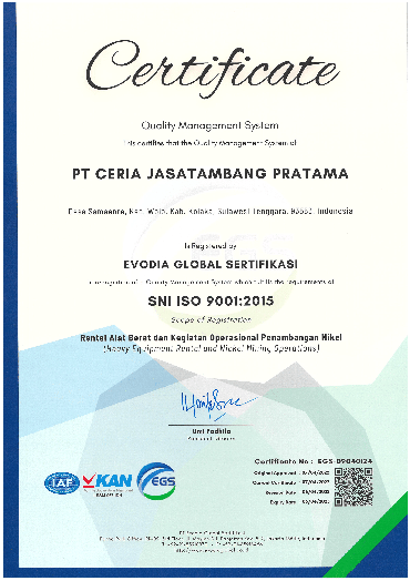 ISO 9001:2015 Certificate